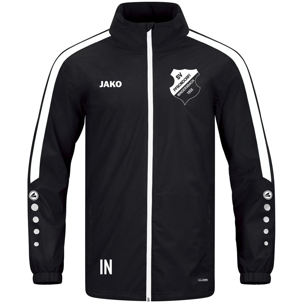 JAKO Allwetterjacke POWER (inkl. Bedruckung) - Schwarz/Weiss - SV Pfrondorf/Mindersbach