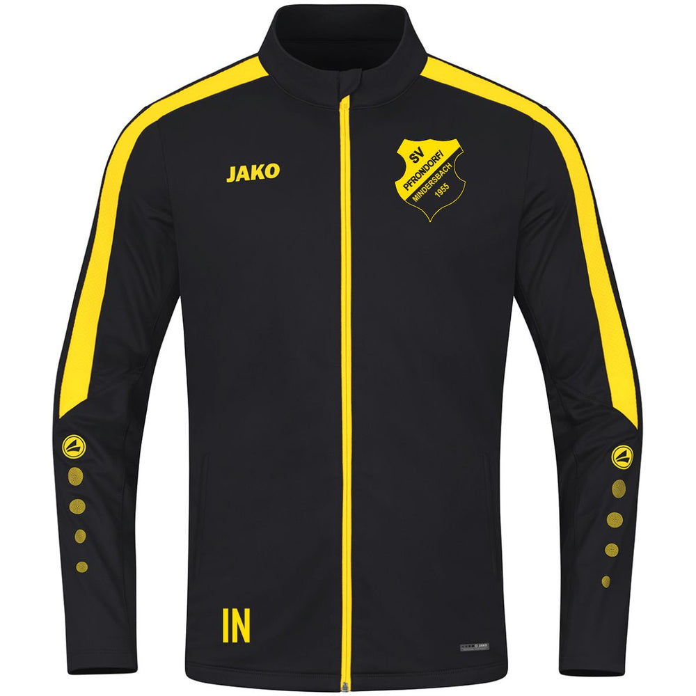 JAKO Polyesterjacke POWER (inkl. Bedruckung) - Schwarz/Gelb - SV Pfrondorf/Mindersbach